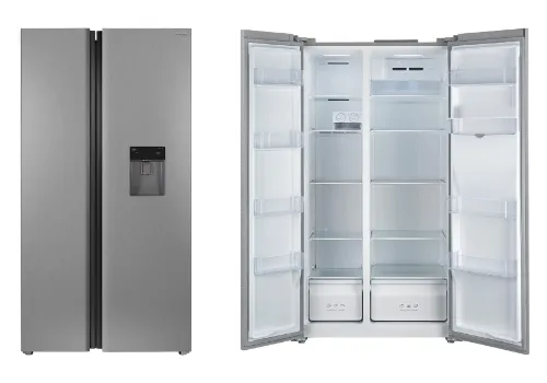 Geladeira duas portas inox com dispenser de água