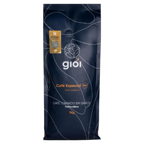 Pacote de café todo azul