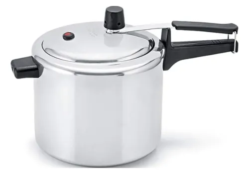 Panela grande toda em inox com cabo preto
