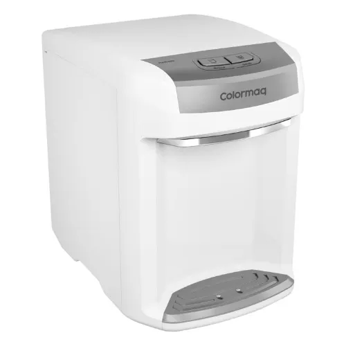 Purificador branco bem grande e largo com painel cinza