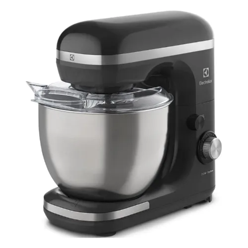 Batedeira grande preta com bowl inox