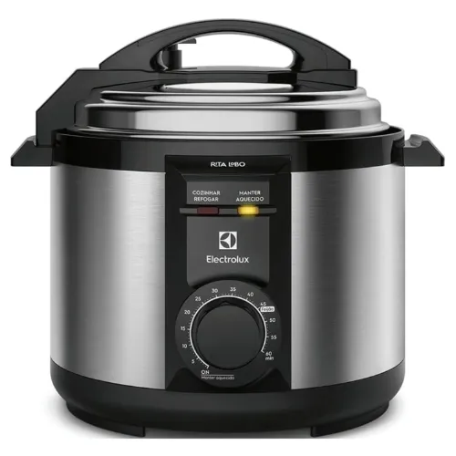 Panela de pressão analógica com seletor grande e alça preta