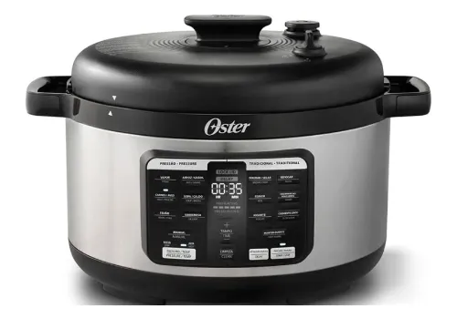 Panela de pressão digital pequena e larga com painel grande