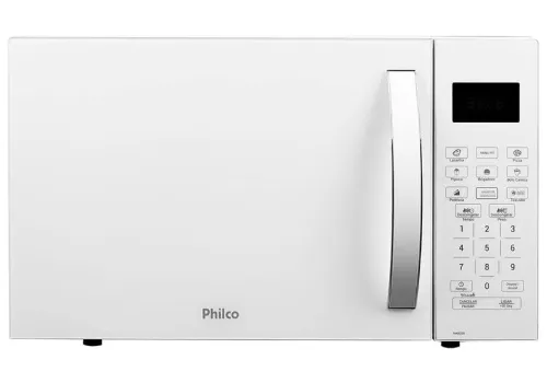 Forno microondas pequeno todo branco